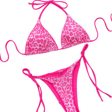 Load image into Gallery viewer, Sarah Leopard Print Halter Neck Tie Side Bikini Set