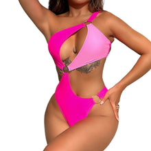 Load image into Gallery viewer, Malibu One-Shoulder Cutout Ring Detail One-Piece Swimsuit