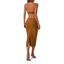 Load image into Gallery viewer, Rhinee Halter Neck Midi Dress