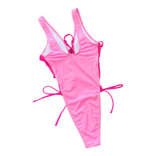 Load image into Gallery viewer, Martinique Lace-Up Deep V Sleeveless One-Piece Swimsuit