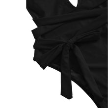 Load image into Gallery viewer, Laguna Halter Neck Deep V Tied One-Piece Swimsuit