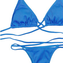 Load image into Gallery viewer, Egypt Halter Neck Crisscross Ribbed Bikini Set