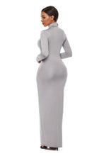 Load image into Gallery viewer, Melanie Mock Neck Long Sleeve Maxi Slim Dress