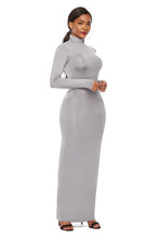 Load image into Gallery viewer, Melanie Mock Neck Long Sleeve Maxi Slim Dress