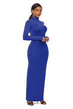 Load image into Gallery viewer, Melanie Mock Neck Long Sleeve Maxi Slim Dress