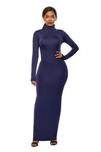Load image into Gallery viewer, Melanie Mock Neck Long Sleeve Maxi Slim Dress