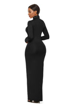 Load image into Gallery viewer, Melanie Mock Neck Long Sleeve Maxi Slim Dress