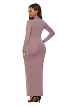 Load image into Gallery viewer, Melanie Mock Neck Long Sleeve Maxi Slim Dress
