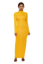 Load image into Gallery viewer, Melanie Mock Neck Long Sleeve Maxi Slim Dress
