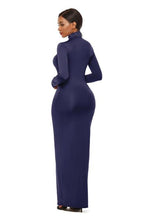 Load image into Gallery viewer, Melanie Mock Neck Long Sleeve Maxi Slim Dress