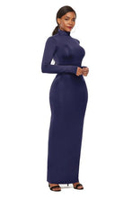 Load image into Gallery viewer, Melanie Mock Neck Long Sleeve Maxi Slim Dress