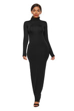 Load image into Gallery viewer, Melanie Mock Neck Long Sleeve Maxi Slim Dress