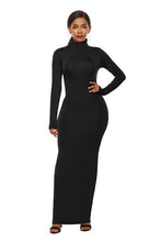 Load image into Gallery viewer, Melanie Mock Neck Long Sleeve Maxi Slim Dress