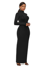 Load image into Gallery viewer, Melanie Mock Neck Long Sleeve Maxi Slim Dress