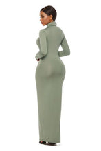 Load image into Gallery viewer, Melanie Mock Neck Long Sleeve Maxi Slim Dress