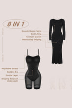 Load image into Gallery viewer, Body Baby Built-In Shapewear Square Neck Long Sleeve Maxi Dress
