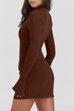 Load image into Gallery viewer, Astoria Mock Neck Long Sleeve Mini Dress
