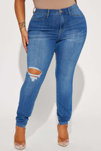 Load image into Gallery viewer, Sage Distressed Buttoned Jeans with Pockets
