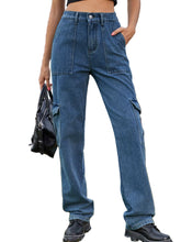 Load image into Gallery viewer, Serene High Waist Cargo Jeans
