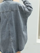 Load image into Gallery viewer, Flare Embroidered Patch Button Up Long Sleeve Denim Jacket
