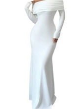 Load image into Gallery viewer, Reign Off-Shoulder Long Sleeve Bodycon Maxi Dress
