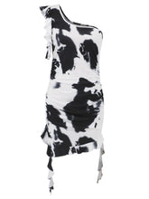 Load image into Gallery viewer, Camila Ruffled Tie-Dye Single Shoulder Mini Dress
