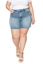 Load image into Gallery viewer, Isabel Full Size High Waist Rhinestone Decor Denim Shorts

