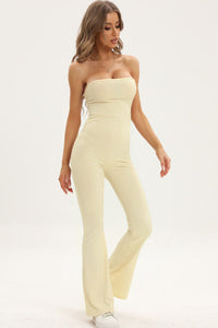 Anyah Lace-Up Strapless Jumpsuit