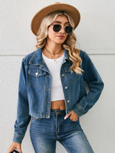 Load image into Gallery viewer, Norene  Button Up Long Sleeve Denim Jacket
