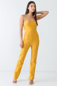 Natalia Backless Tied Spaghetti Strap Sleeveless Jumpsuit