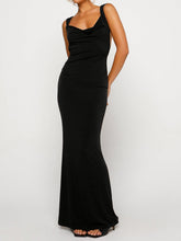 Load image into Gallery viewer, Claudia Backless Wide Strap Maxi Dress
