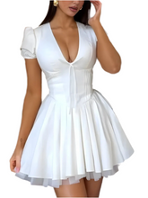 Load image into Gallery viewer, Amelie V-Neck Short Sleeve Mini Dress
