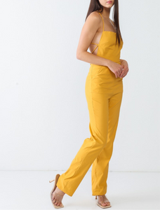 Natalia Backless Tied Spaghetti Strap Sleeveless Jumpsuit