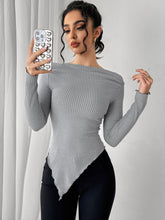 Load image into Gallery viewer, Hollis Asymmetric Hem Long Sleeve T-Shirt
