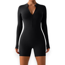 Load image into Gallery viewer, Hailey Half Zip Long Sleeve Active Romper
