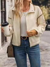 Load image into Gallery viewer, Calyra Zip Up Dropped Shoulder Polar Fleece Jacket
