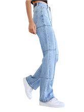 Load image into Gallery viewer, Selma High Waist Straight Jeans with Pockets
