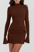 Load image into Gallery viewer, Astoria Mock Neck Long Sleeve Mini Dress
