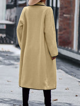 Load image into Gallery viewer, Monika Full Size Contrast Trim Long Sleeve Coat with Pockets
