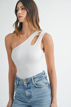 Load image into Gallery viewer, Isabelle One Shoulder Ribbed Cutout Bodysuit
