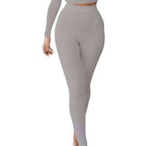 Sammie Mock Neck Long Sleeve Top and High Waist Pants Set