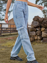 Load image into Gallery viewer, Serene High Waist Cargo Jeans
