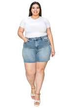 Load image into Gallery viewer, Isabel Full Size High Waist Rhinestone Decor Denim Shorts
