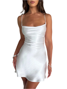 Gia Crisscross Tie Back Mini Cami Dress