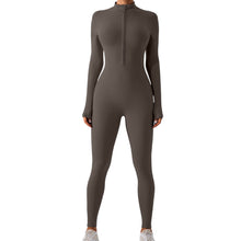 Load image into Gallery viewer, Hailey Half Zip Mock Neck Active Jumpsuit
