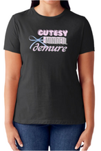 Load image into Gallery viewer, CUTESY MINDFUL DEMURE Short Sleeve Tubular T-Shirt
