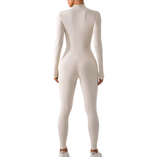 Load image into Gallery viewer, Hailey Half Zip Mock Neck Active Jumpsuit
