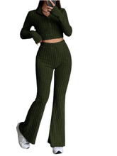 Load image into Gallery viewer, Sasha Zip Up Long Sleeve Top and Pants Set
