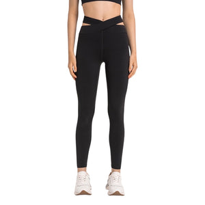 Crisscross Cutout Sports Leggings