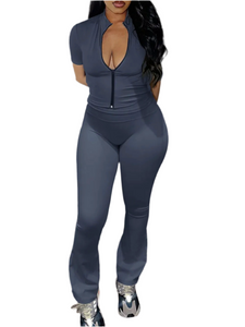 Quinn Zip Up Top and Bootcut Leggings Set